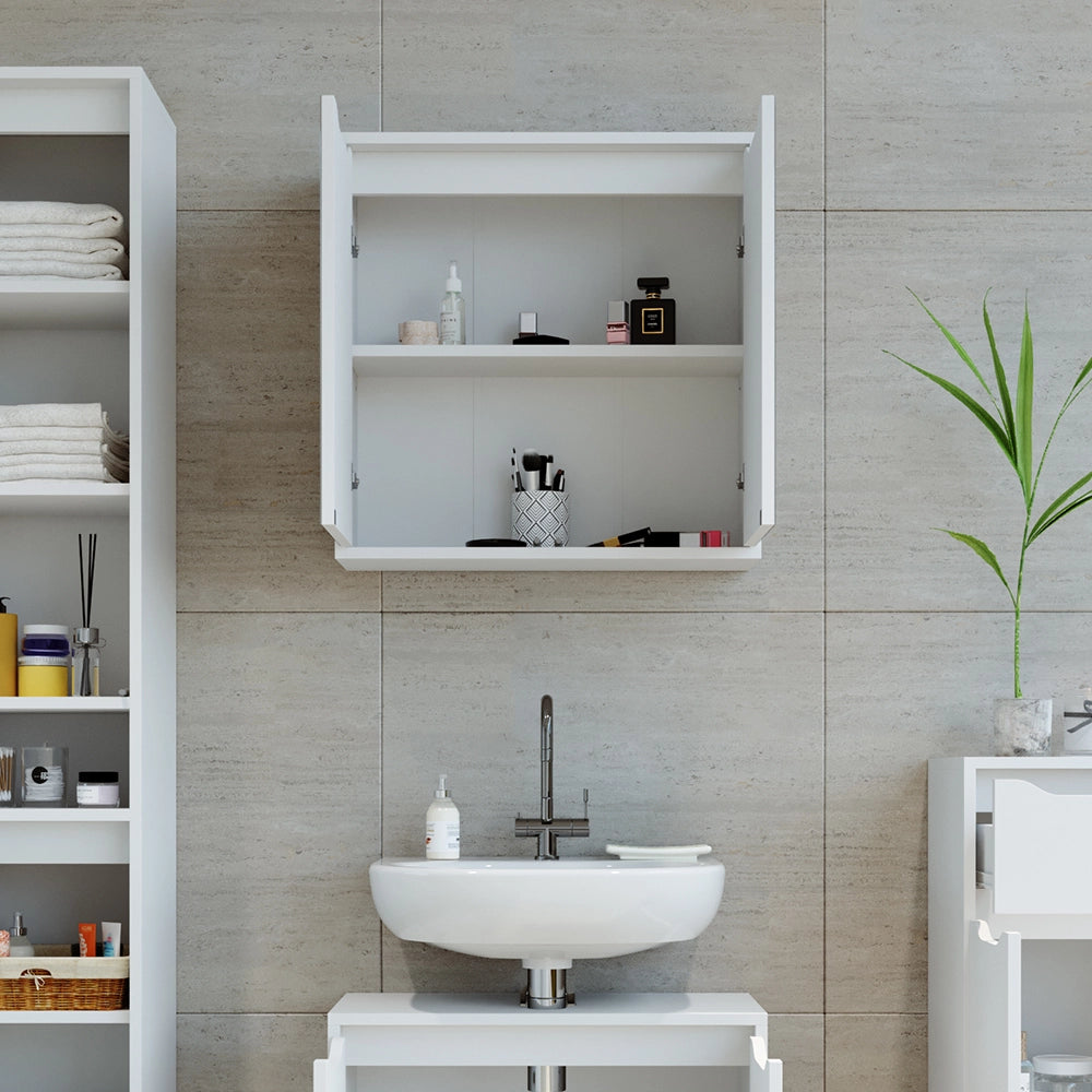 Vicco Specchio contenitore bagno Bianco 60 x 60 cm