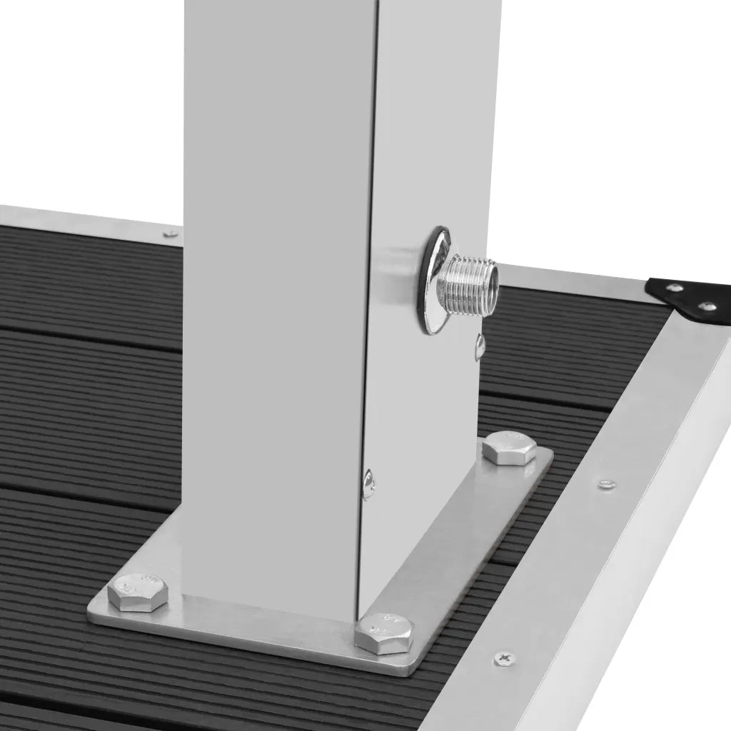 Doccia da Esterno con Piatto in WPC Acciaio Inossidabile CFW1302882