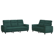 Set di divani 2 pcs Verde Scuro Tessuto 3430717