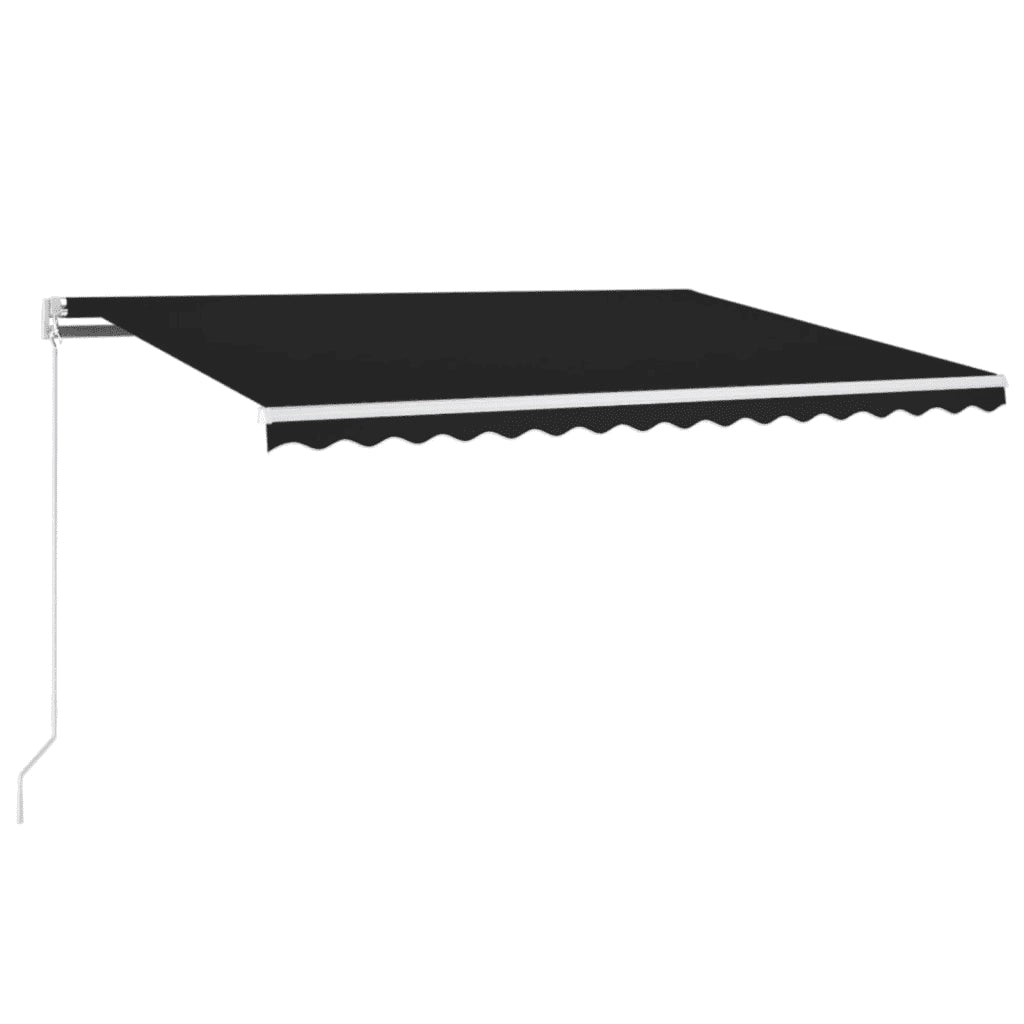 Tenda da Sole Retrattile Manuale 400x350 cm Antracite 3068979