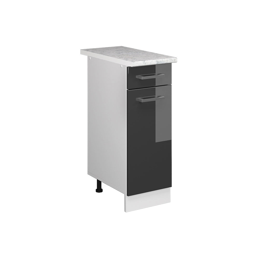Vicco Mobiletto base per cucina Antracite lucido 30 cm , PL Marmo