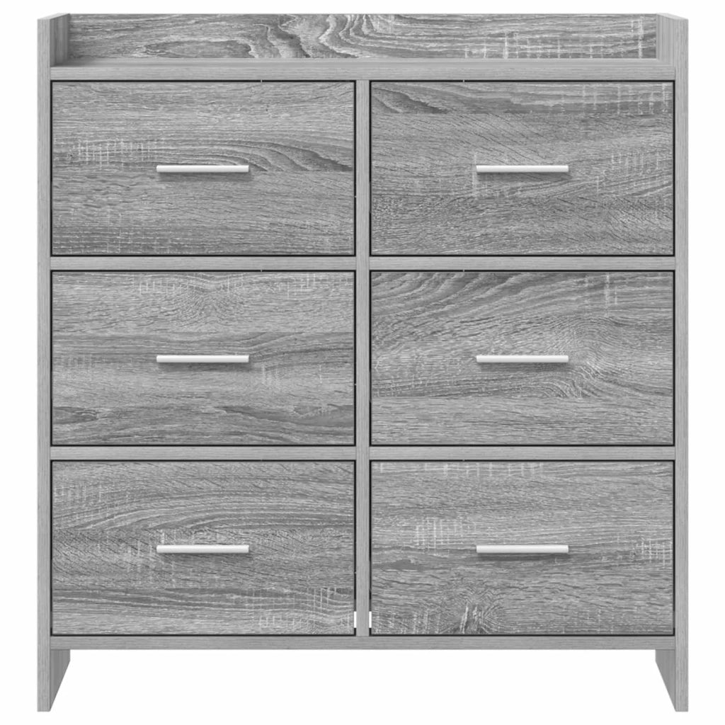 Credenza Sonoma grigio 75 x 33 x 80 cm Legno ingegnerizzato 8011104