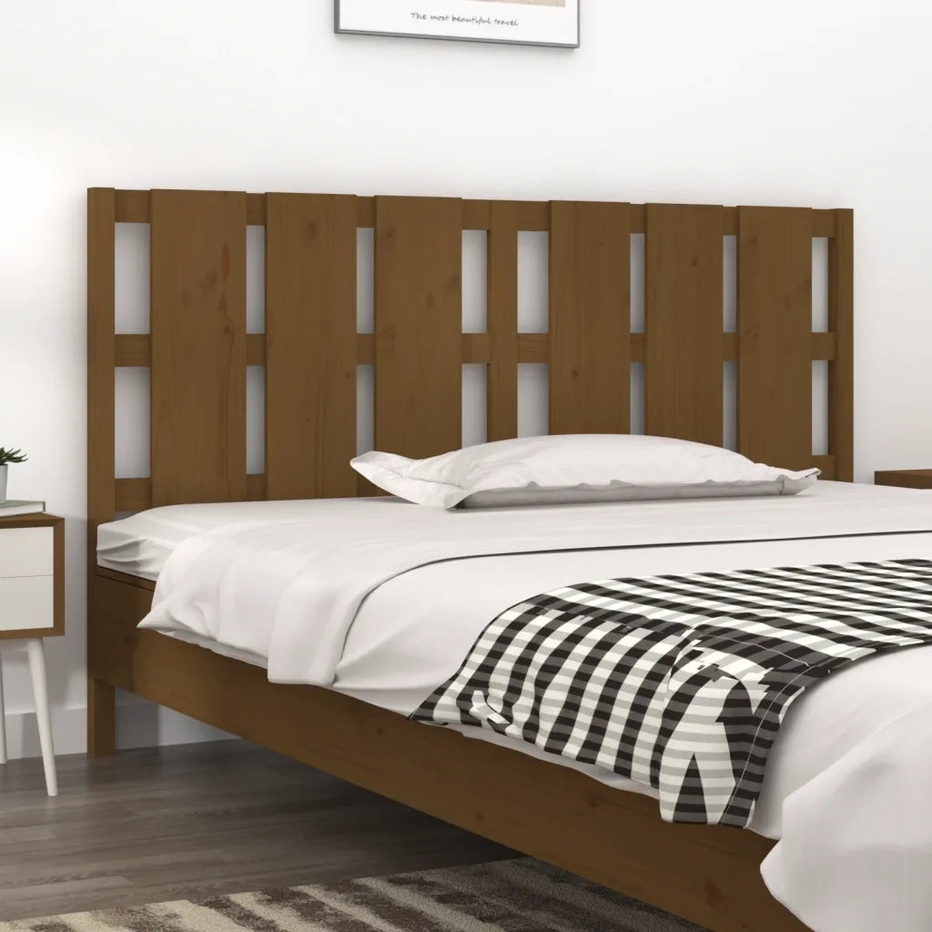 Testiera per Letto ambra 165,5x4x100 cm Legno Massello di Pino 818003