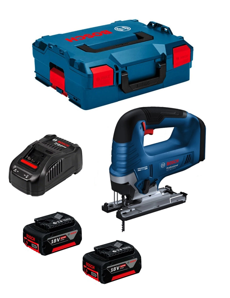 Seghetto Alternativo BOSCH GST 18V-125 B (2 x 5,0 Ah + GAL1880CV + L-Boxx 136)