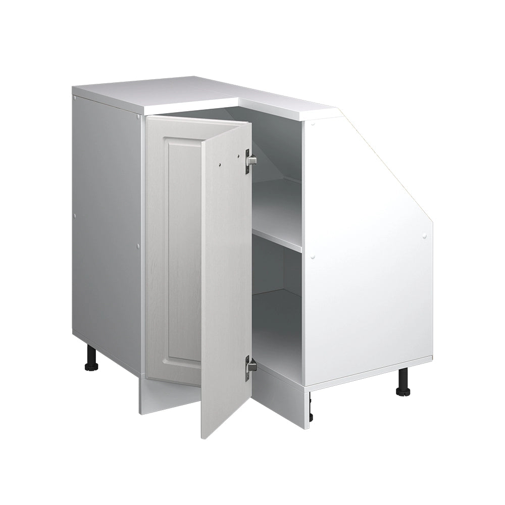 Mobile sottotetto Mobile angolare Rion Bianco rustico/Bianco 75.6 x 83.8 cm con 1 porta Vicco