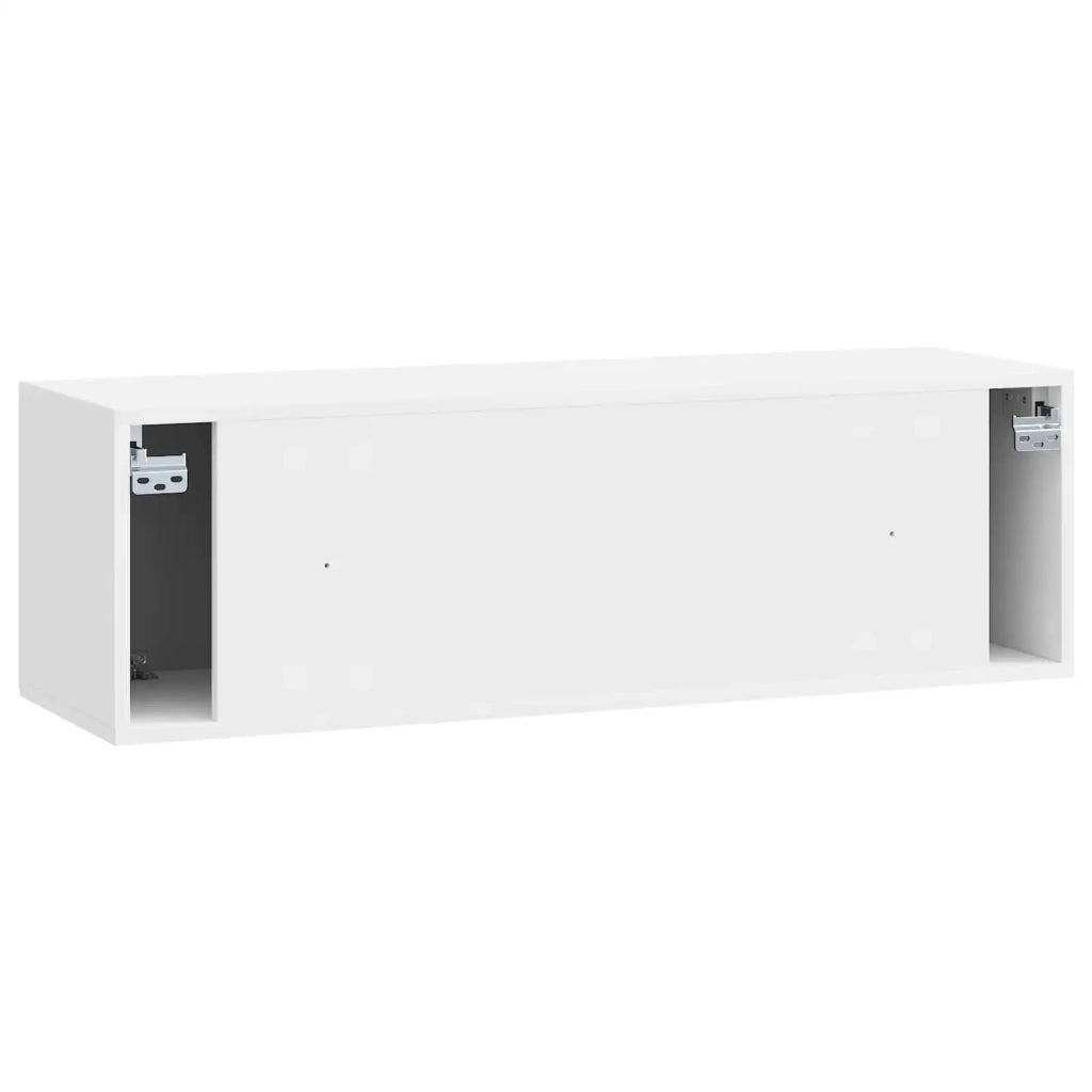 Mobile Porta TV da Muro Bianco Lucido 98 x 31 x 30 cm