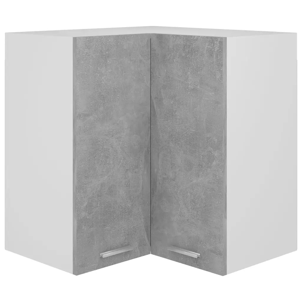Mobile angolare da cucina a parete funzionale 57 x 57 x 60 cm in legno composito grigio cemento 02_0047881