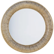 Specchio da parete da appendere tondo dorato 80 cm elemento decorativo dipinto