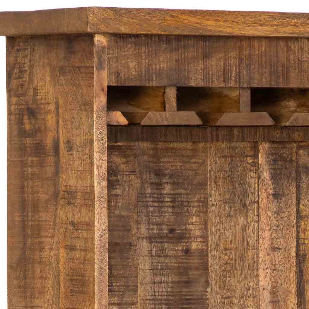 Mobile portabottiglie in legno marrone 80x39x170h cm