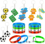 Regali di calcio per bambini - 24 pezzi - bracciale in silicone - chiave a forma di pallone - tema calcio - festa - bambini - giocatori di calcio - ecc.