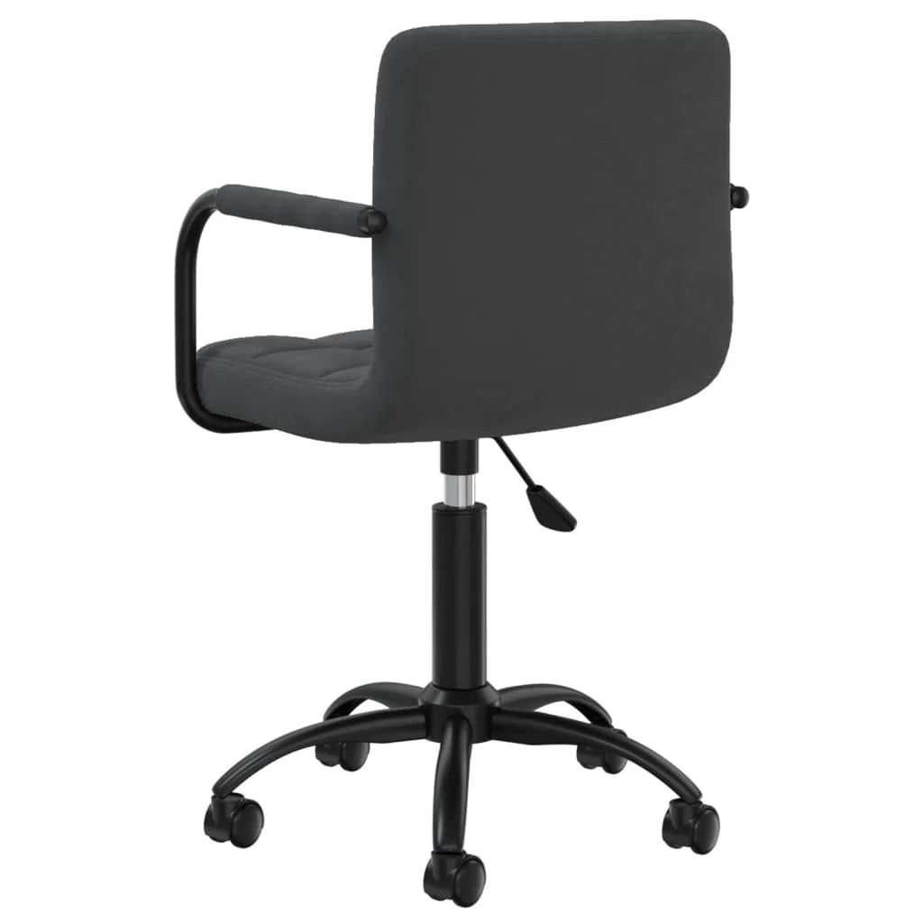 Sedia girevole/poltrona da ufficio/studio in velluto nero 02_0024166