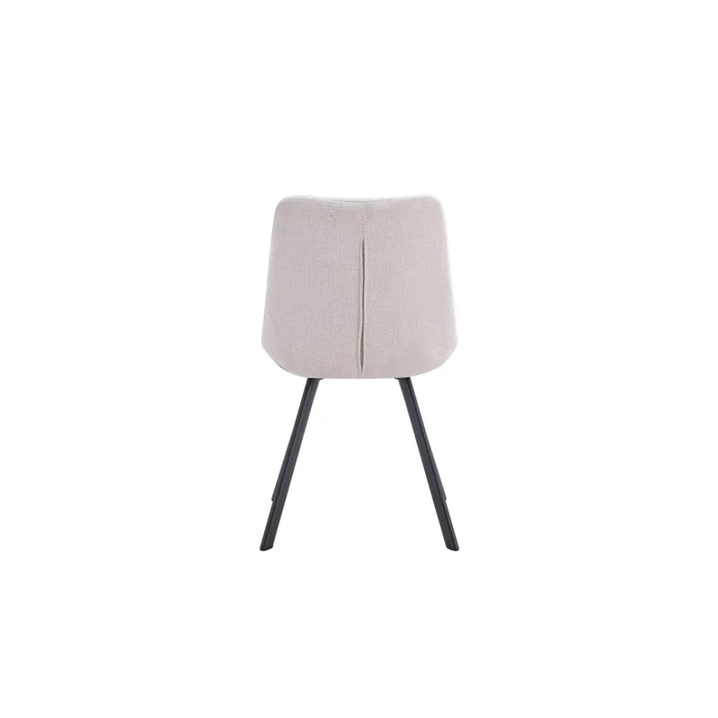 Set di 2 sedie VELMA – Tessuto beige – Gambe in metallo – Design elegante – Seduta confortevole e moderna