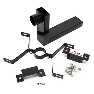 Cassetta postale americana a parete in acciaio zincato bianco con supporto di montaggio