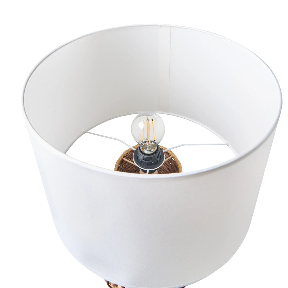 Lampada a sospensione intrecciata Corda di carta naturale Luce da comodino Camera da letto Soggiorno Stile Boho