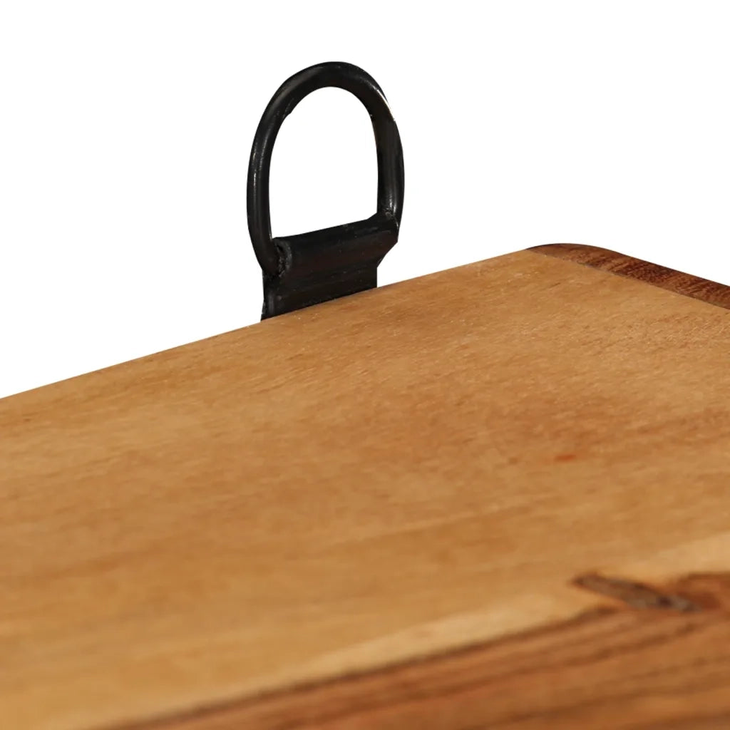 Set Mensole Cubiche da Parete 3 pz in Legno Massello di Acacia 328262