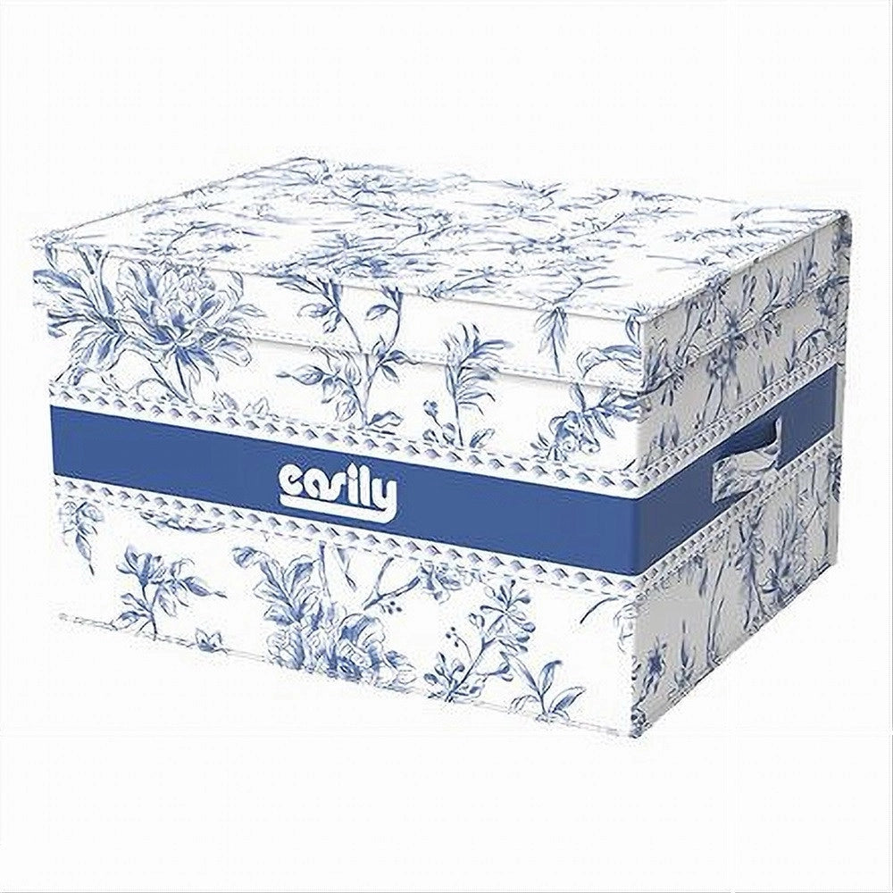 Trade Shop - Box Portatutto Scatola Salvaspazio Contenitore Organizer 50x40x25cm Fantasia 87317 -