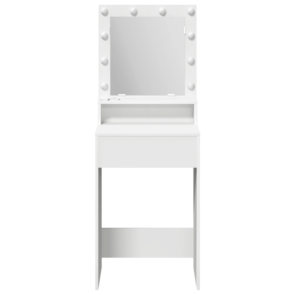 Toeletta  con luci LED Bianca 50x41x135 cm