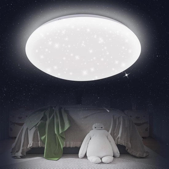 Lampada da soffitto per camera da letto LED Ø 30 cm con stella a forma di cielo notturno colore freddo 18 W impermeabile IP44 per bagno - lampada da soffitto per bagno