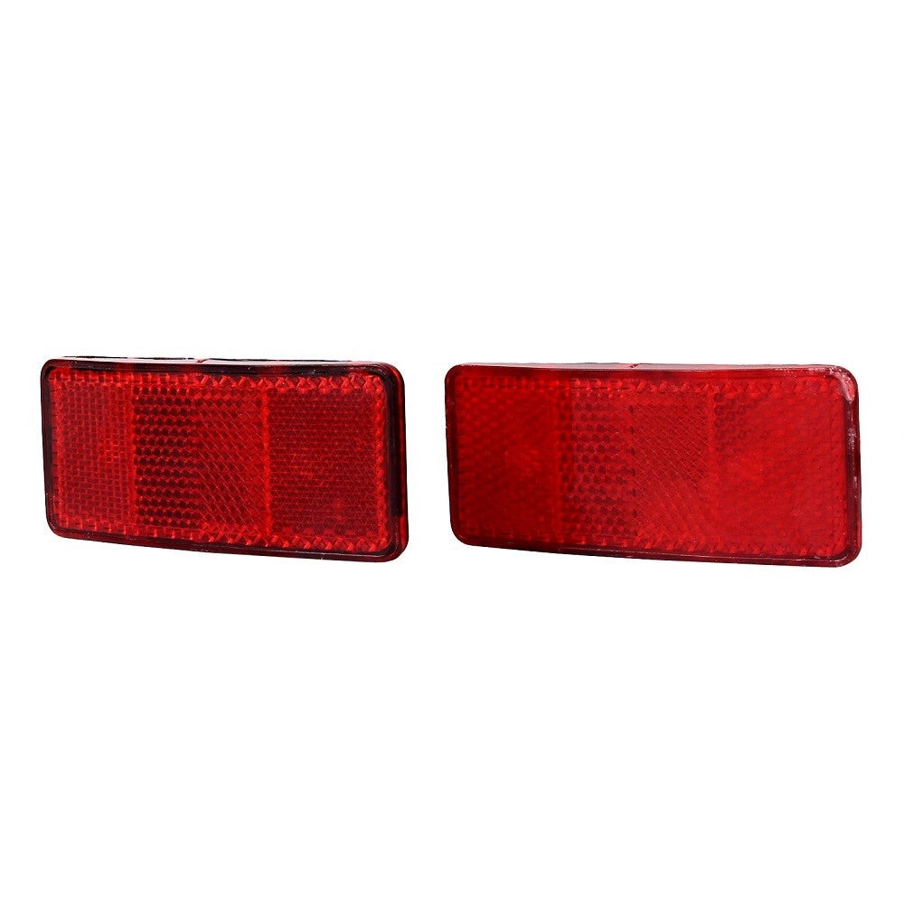 Trade Shop - Set 2 Riflettori Catarifrangenti Posteriori Bici Con Attacco Universale Xc-1623 -