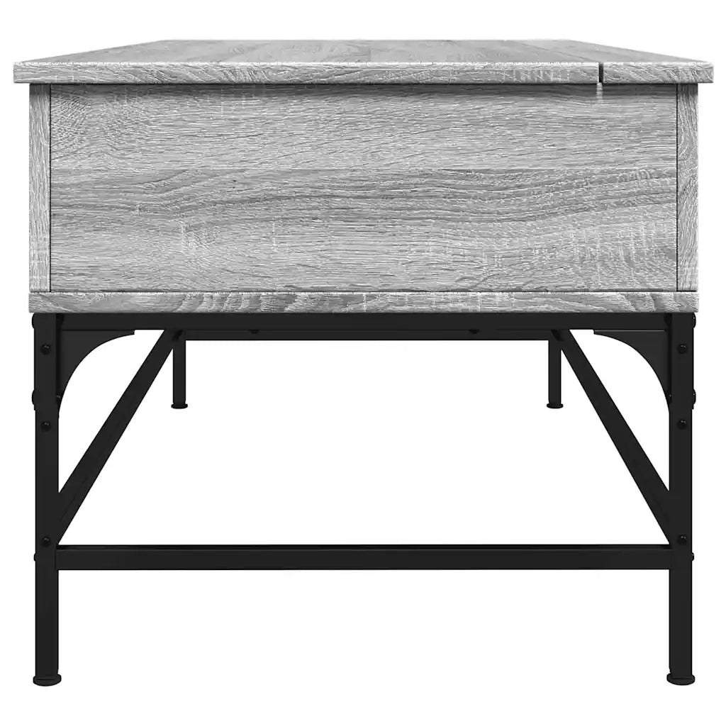 Tavolino da salotto | Tavolino da caff¨¨ | Tavolino da Soggiorno Grigio Sonoma 100x50x45 cm Legno Multistrato e Metallo