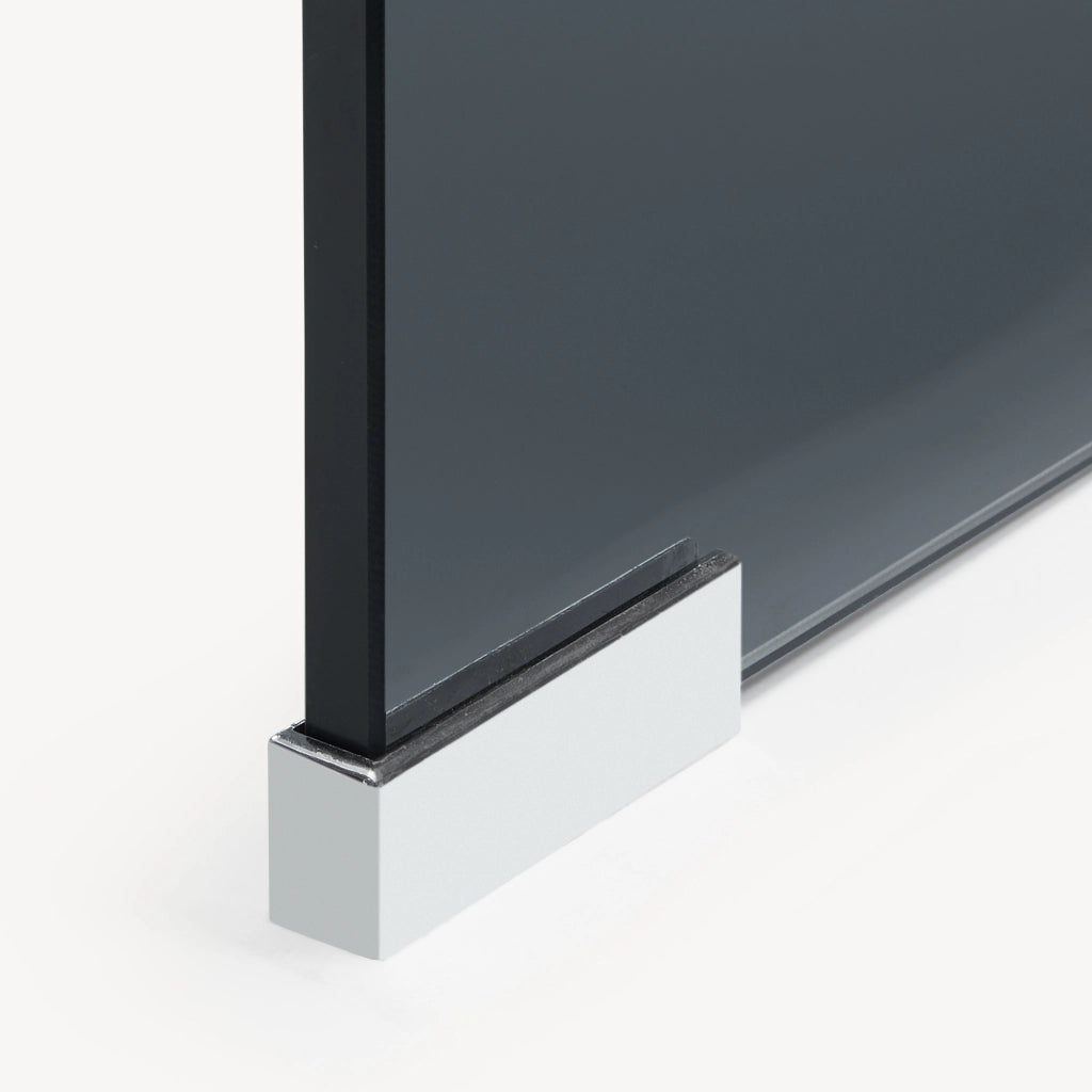 Tavolino da Salotto Varlofrek in Vetro 50 x 50 x 50 cm - Grigio [en.casa]