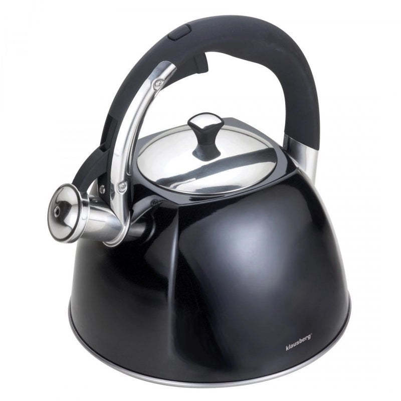 Klausberg KB-7195 Bollitore a fischio in acciaio inossidabile da 3 litri per tutti i fornelli