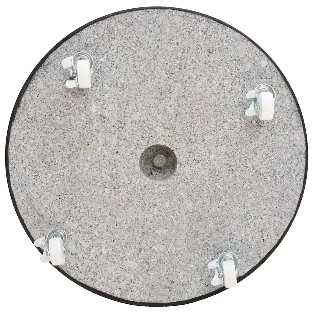 Base rotonda per ombrellone 45 x 30 cm con ruote per una facile installazione in granito nero 02_0045949