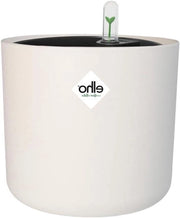 Vaso a forma di palla con sistema di autoirrigazione - 100% plastica riciclata - Ø 22,3 cm - Bianco