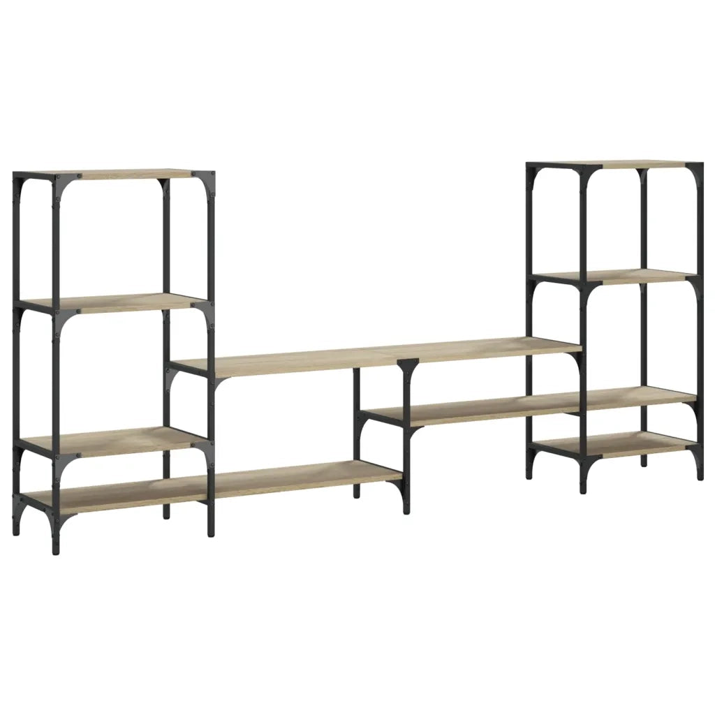 Mobile Porta TV-Mobile per TV-Credenza TV Rovere Sonoma 206,5x28,5x95cm Legno Multistrato