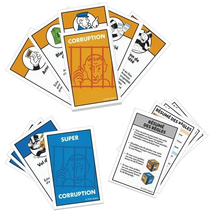 Espansione Monopoly Go to Jail, rende il classico gioco Monopoly più divertente e veloce, giochi da tavolo, da 2 a 6 giocatori, 40 m