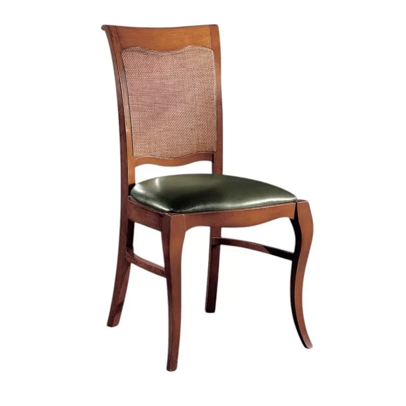 Sedia classica imbottita paglia di vienna legno bassano 50x57x94 - Mobili 2G