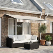Tenda retrattile Grigio chiaro e bianco 300 x 250 cm 3425850