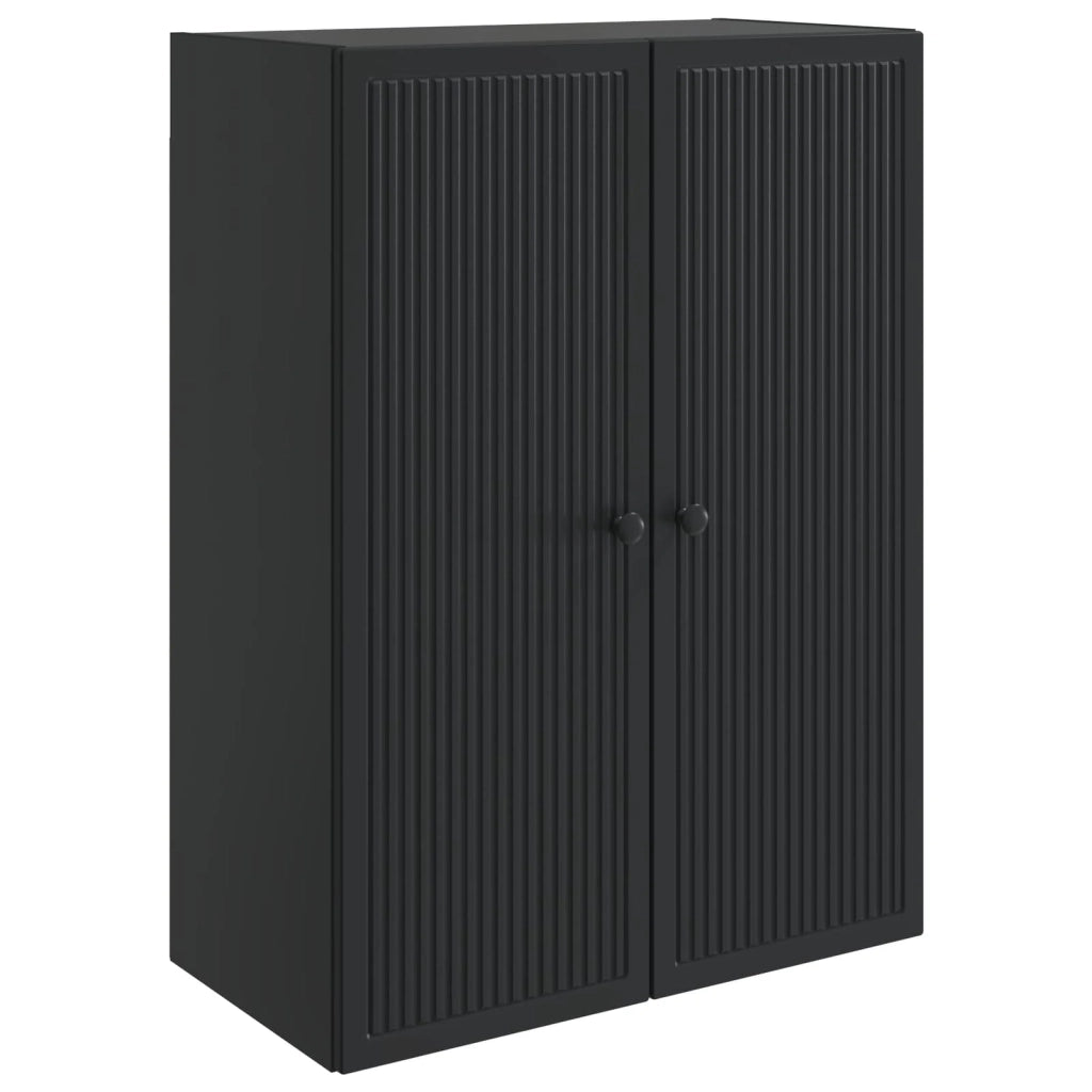 Mobiletto a muro Nero 66 x 34,5 x 90 cm Legno ingegnerizzato 897886