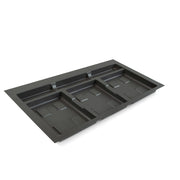 Kit di 2 profili centrali Gola per mobili da cucina, lunghezza 2,35m, con accessori, Alluminio, Verniciato bianco