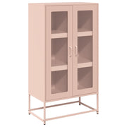Credenza | Madia | Buffet da pranzo | Armadio da pranzo Rosa 68x39x123 cm in Acciaio