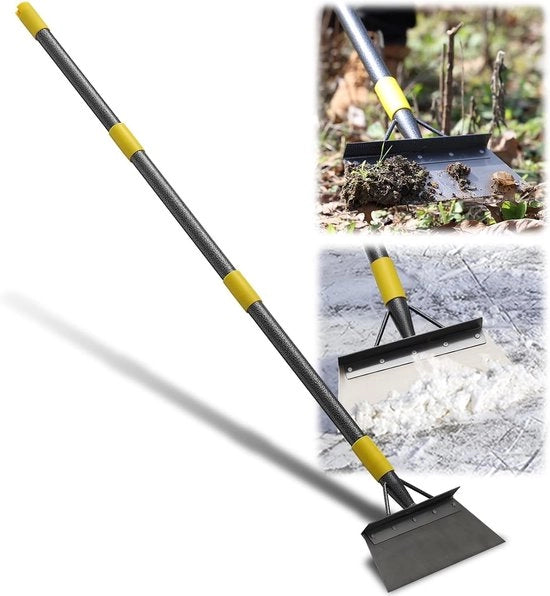 Multifunzionale schep per giardino - Manico regolabile - Rasoio per giardino - Attrezzo per la pulizia del giardino - Raccolta di rifiuti/schiarimento - Lunghezza 163 cm - Attrezzi per giardinaggio