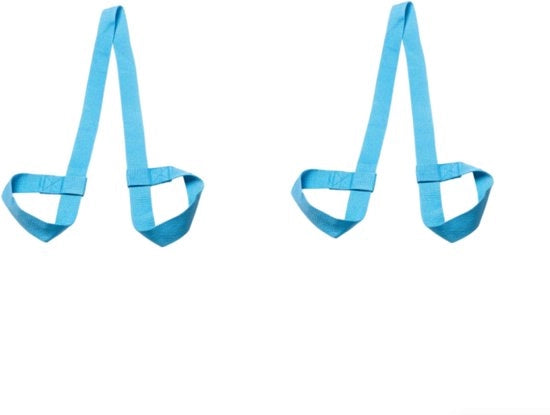 Due cinture per yoga mat adattive; adatte per yoga, pilates, allenamenti, aerobica, fitness, sport e attività all'aperto.Color blu cielo