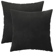 Federa 2 pcs HEERLEN Nero 30 x 30 cm Velluto 907375