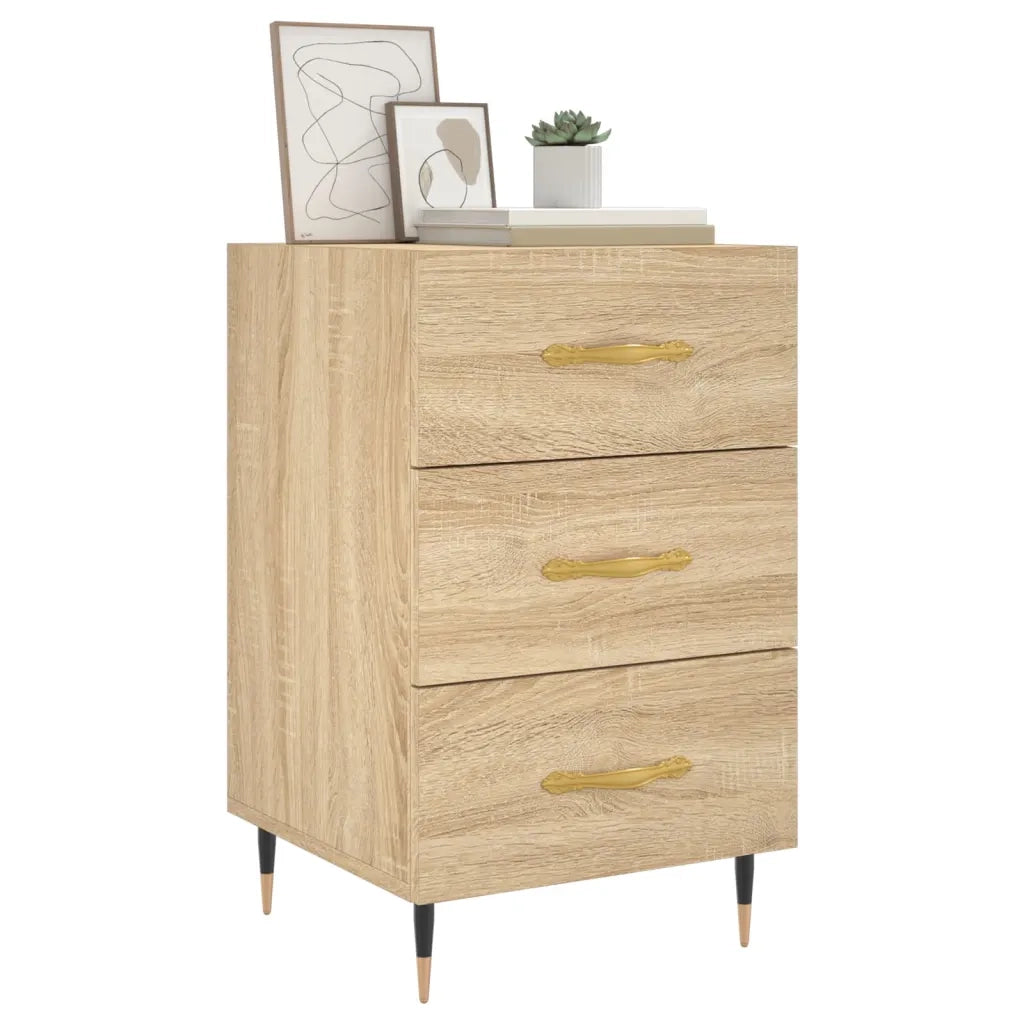 vidaXL Comodino Rovere Sonoma 40x40x66 cm in Legno Multistrato