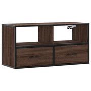 Mobile TV | Armadietto TV | Mobile Porta TV Rovere Marrone 80x31x39,5cm Legno Multistrato Metallo
