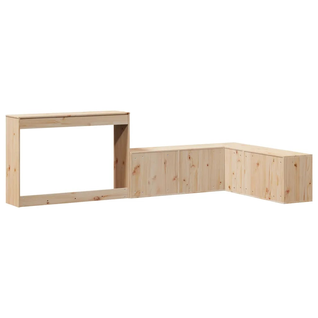 Comodino con Scrivania-Tavolino da notte 222x107x75 cm in Legno Massello di Pino