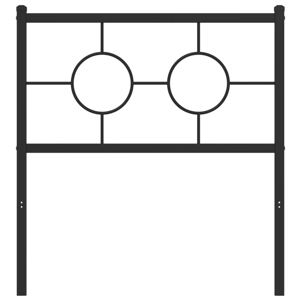Testiera in Metallo Nero 80 cm