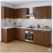 Pensile Cucina in Legno Nobilitato Noce Alto con 1 Anta, Pensile Componibile Moderno Made in Italy (H48XL60XP33cm)