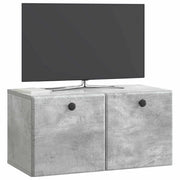 Mobile TV da Muro | Armadietto TV | Mobile Porta TV 59,5 x 31 x 30 cm Grigio Cemento