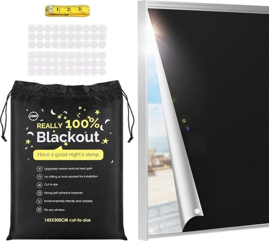 Gordiglio di oscuramento senza perforazione - 100% opaco e personalizzato per ogni stanza