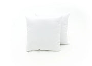 Coppia Cuscini Arredo Imbottiti Tessuto Ottoman In Tinta Unita Colore Bianco 25 - 50x50 - Bianco 25