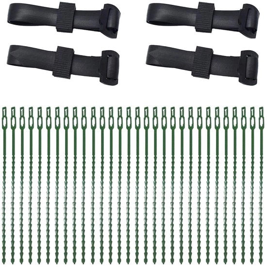 Leganti di piante 60 cm - Clip per piante 30 pezzi - Leganti per giardino - Fascette per giardino - Riciclabili - Flessibili e resistenti
