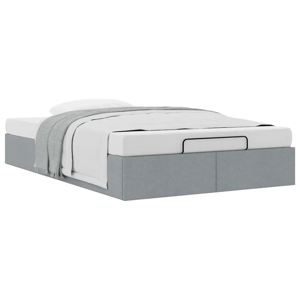 Struttura Letto Pouf senza Materasso-Giroletto con contenitore 120x190 cm in Tessuto
