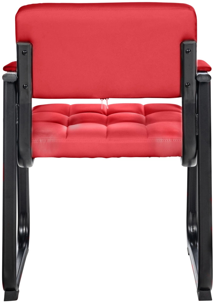 Sedia Visitatore Canada B in Similpelle rosso