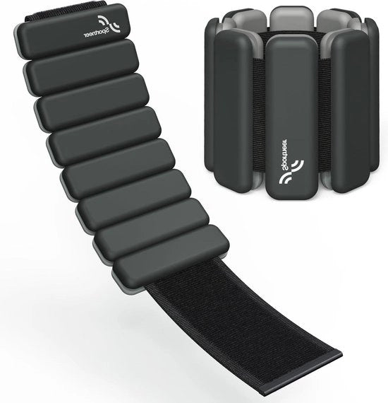 Maniglie di peso portatili - Set da 2 (0,5 kg e 1 kg) per donne e uomini - Set di peso unico per yoga e aerobica - Corsa e camminata Weight cuffs